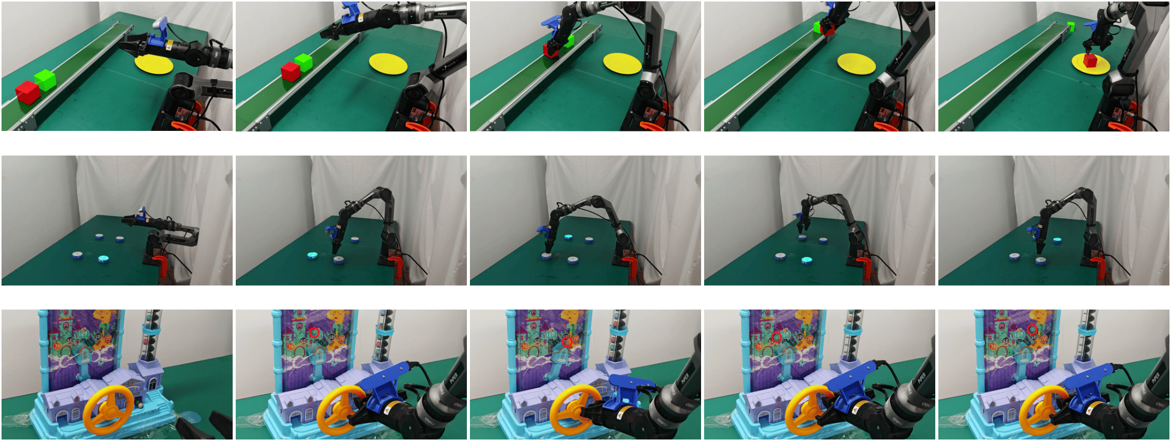 Real-world ReflexVLA rollout examples